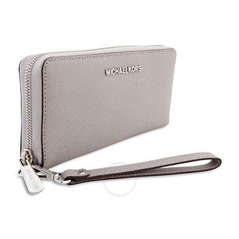 michael kors saffiano pearl grey wallet|Michael Kors Wallet saffiano leather.